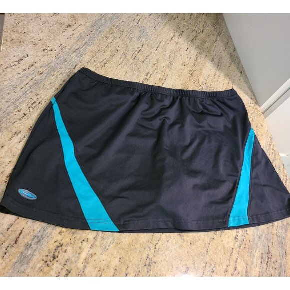 Bolle Black Green Tennis Skort - Size XL Skirt Built-In Shorts High Performance - Picture 1 of 7